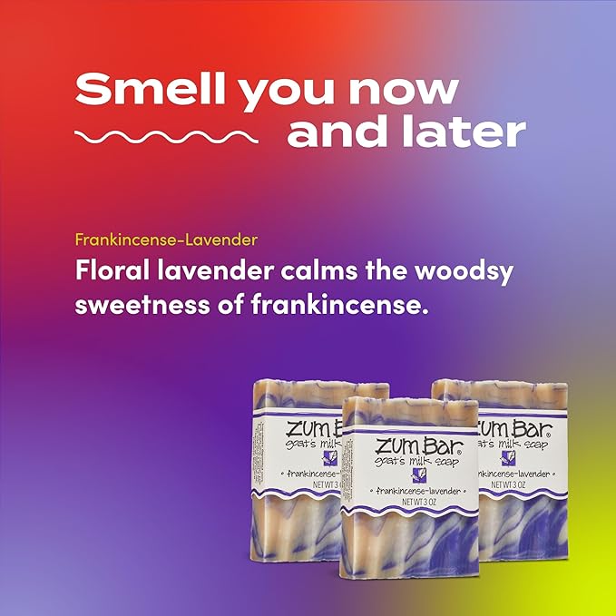 Zum Bar Goat's Milk Soap - Frankincense-Lavender - 3 oz (3 Pack)