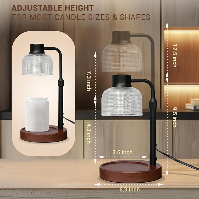 KLL Candle Warmer Lamp with Timer: Birthday Gifts for Women Mom - Wax Warmer Lamp for Jar Candles with 2 Bulbs for Room Decor - House Warming Gifts for New Home