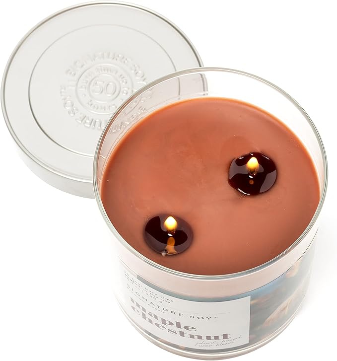 Lidded Maple Chestnut Scented Candle