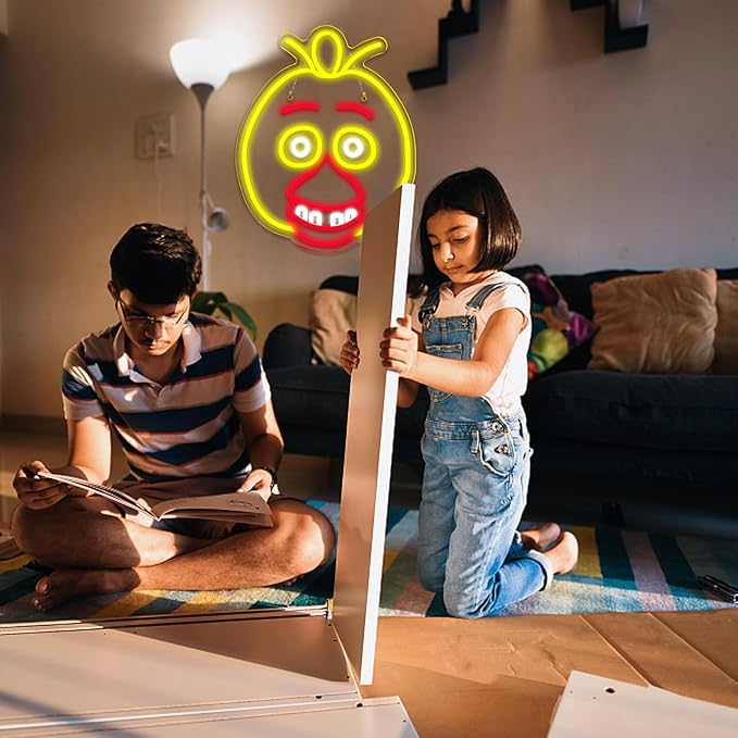 Neon Signs for Wall Decor,LED Neon Lights for Bedroom,Birthday、Christmas Gifts for kids 5V Power Adapter 16.1 * 12.8Inch