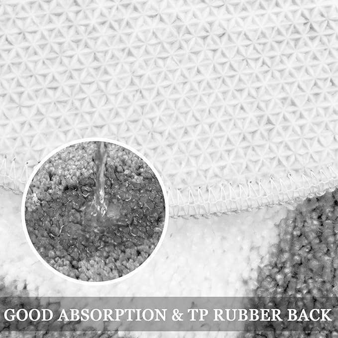 Get Naked Bath Mat Long Bathroom Rug - Super Soft Funny Bath Mat Non Slip Grey Bathroom Decor, Water Absorbent Runner Rugs for Sink Bathtub and Shower Gray 24" x 59"