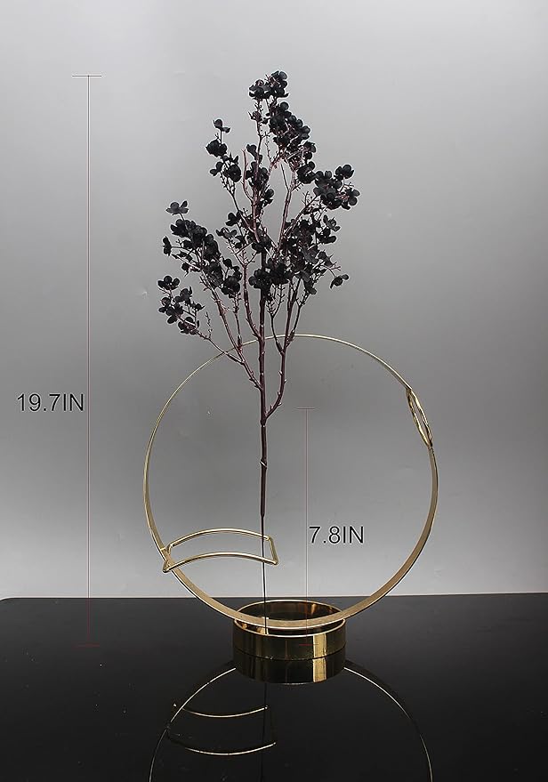 JAKY-Global Babys Breath Fabric Cloth Artificial Flowers 12 Bundle European Fake Silk Plants Decor Wedding Party Decoration Bouquets Real Touch DIY Home Garden (Black-12pcs)