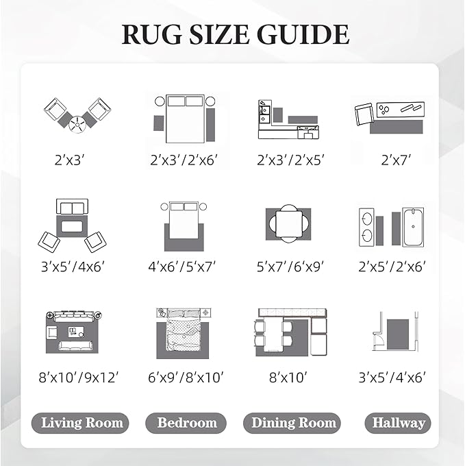 Area Rug for Living Room 6x9: Large Washable Boho Moroccan Rugs Geometric Neutral Rug, Non-Slip Foldable Morden Farmhouse Indoor Floor Carpet for Bedroom Dining Table Home(Black,6'X9')