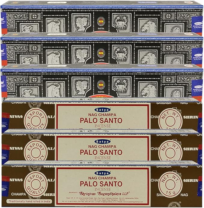 Super Hit Palo Santo Incense Sticks & Holder Bundle Variety Pack from House of Nag Champa Incense Sticks and Trumiri