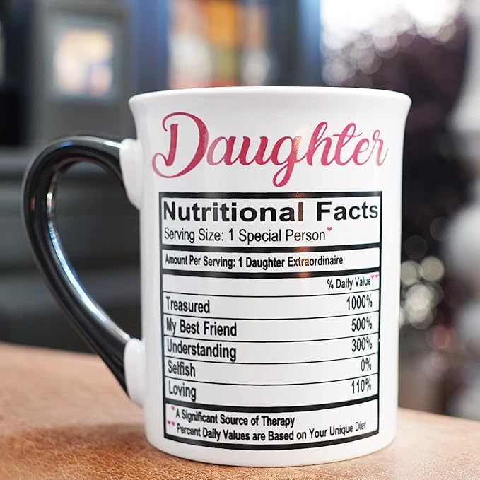 Cottage Creek Gifts for Daughter - 16oz Ceramic Coffee Mug for Women - Elegant Coffee Table Decor - Ideal Birthday Gifts for Women, Sister, Mom or Daughter-in-Law, Cute Kitchen Accessory