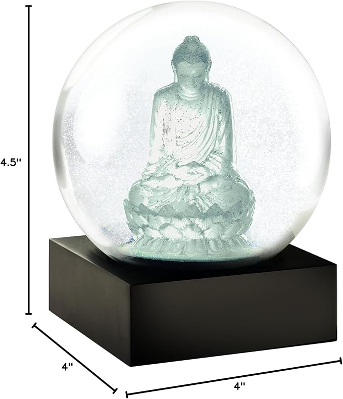 CoolSnowGlobes Crystal Buddha Cool Snow Globe