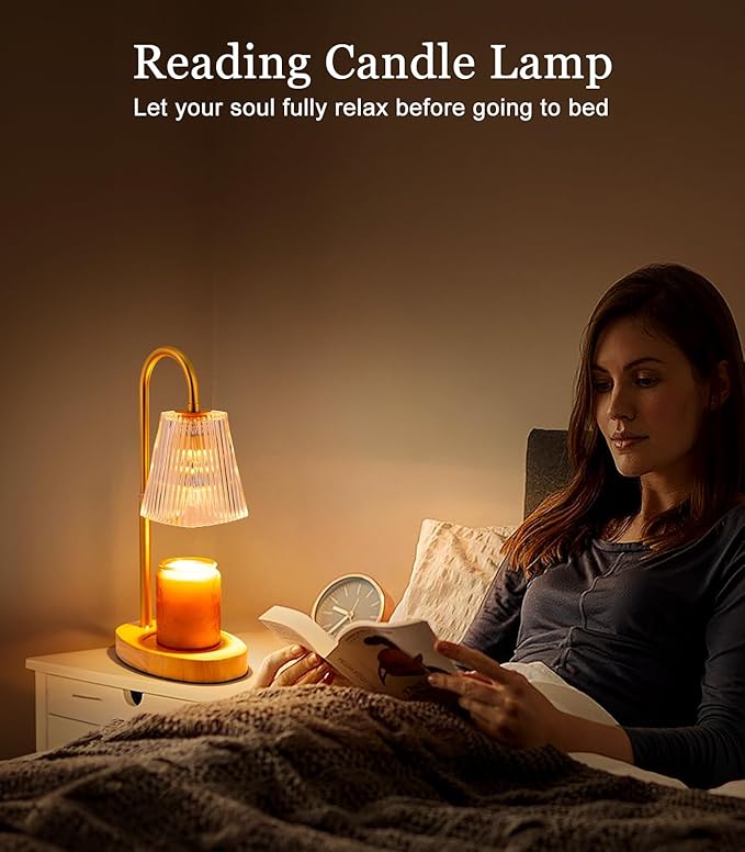 Warmer Lamp for Jar Candles With Timer - Electric Burner Lantern Melter Light - Glass Lamps With Adjustable Height