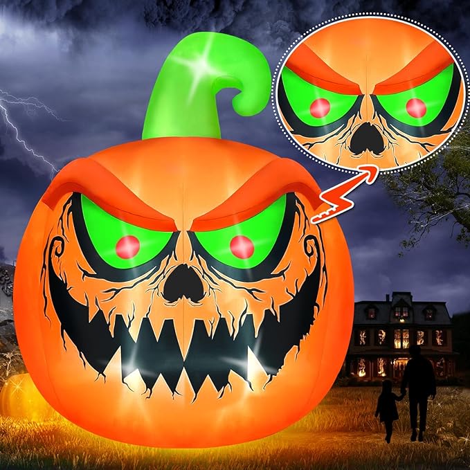 Kalolary 15 FT Giant Halloween Inflatable Pumpkin Outdoor Decorations Blow Up Yard Build-in LEDs for Halloween Outdoor Indoor Garden Lawn Yard Party Decor