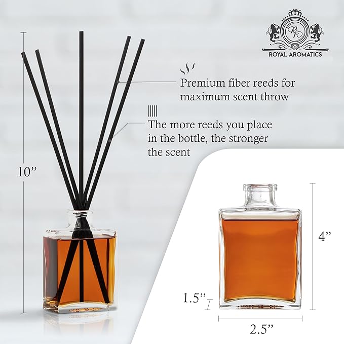 Lavender Princess Reed Diffuser Set by Royal Aromatics - Wonderful Lavender Scent for Spa or Home - Our Diffusers are Filled with Only Premium Fragrance and Essential Oils and are Made in The USA