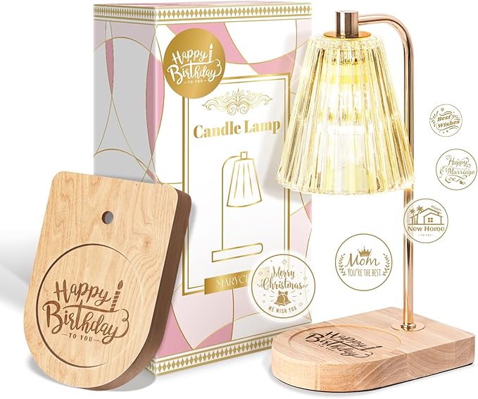 Birthday Gifts for Women, Candle Warmer Lamp with Timer, Unique Birthday Gifts for Wife Mom Friends Sister, 20th 30th 40th 50th 60th Year Old Gift Ideas
