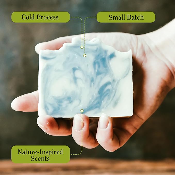 Compass Soap Arctic Rush | Natural Bar Soap for Men & Women | Body & Face Soap Bar for Women and Men | Minimalist & Gentle Lather | Natural Bath Soap, Paraben & Phthalate Free | 5 oz, Pack of 2