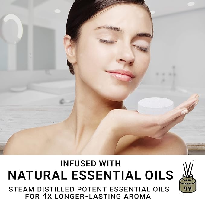 Shower Steamers Aromatherapy, Fathers Day Gift for Dad, Shower Bombs w/Organic Essential Oils for Vaporizing Steam Spa Relaxation, Shower Tablets, Shower Melts, Relaxing Self Care Gift for Men, Women