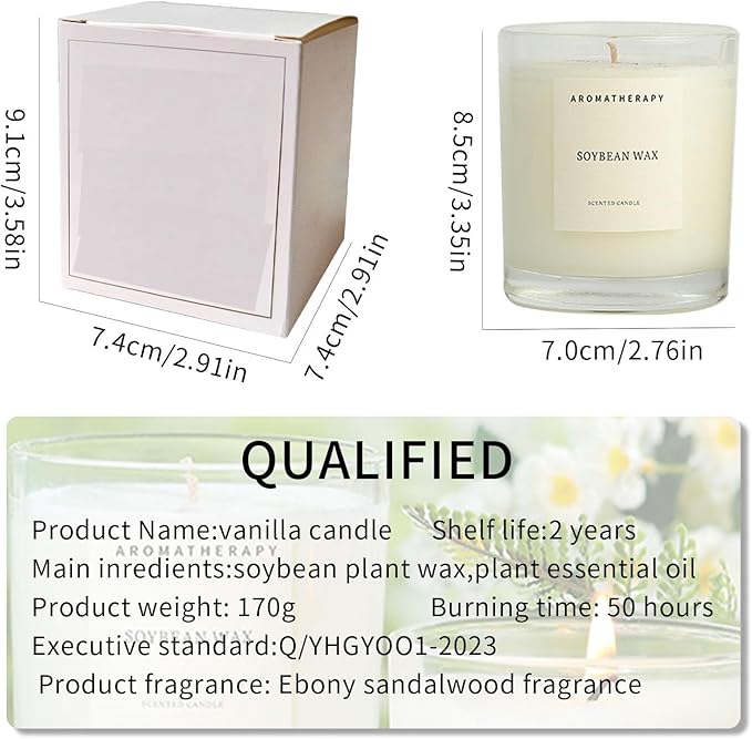 Butterfly Vanilla Candle – Aromatherapy Candle with Rotating Golden Butterfly Spinner, Scented Candle Gift for Relaxation, Home Décor & Special Occasions (Ebony Sandalwood Fragrance, White)