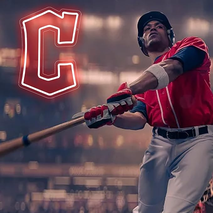 Neon Sign Baseball Team Neon Light Up Sign for Wall Decor Led Light for Man Cave Bedroom Gifts for Baseball Fans 5V USB Powered Size Wall Art 14.5 * 9.8inch(ZYLD142)