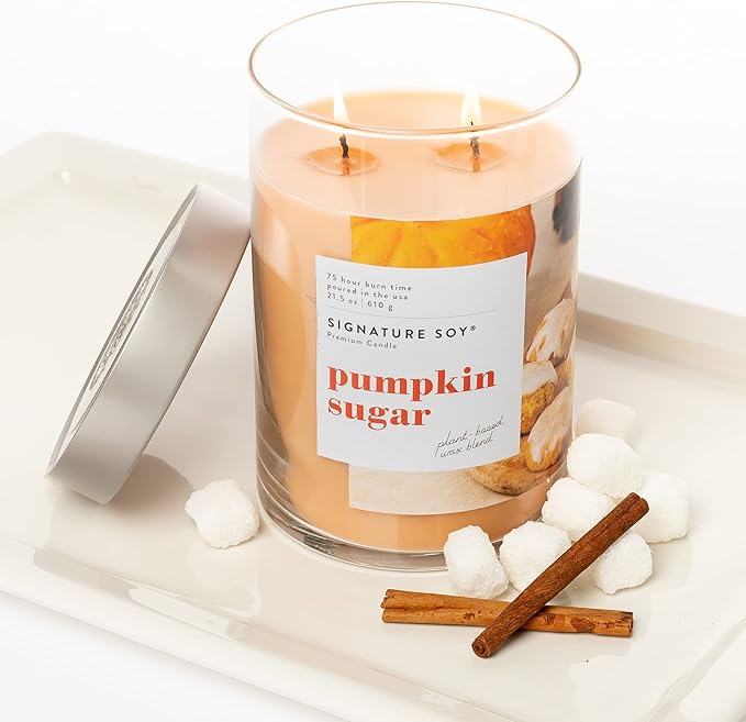 Lidded Pumpkin Sugar Scented Candle