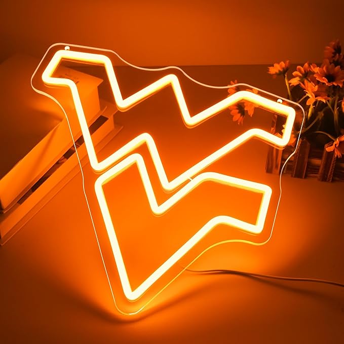 University Neon Signs,College Neon LED Sign,University Basketball Team Logo Light Sign,City Name Decor for Man Cave,Dorm Decor for College Students,Sport Fans,Size 13.4 * 13 in(XD118)