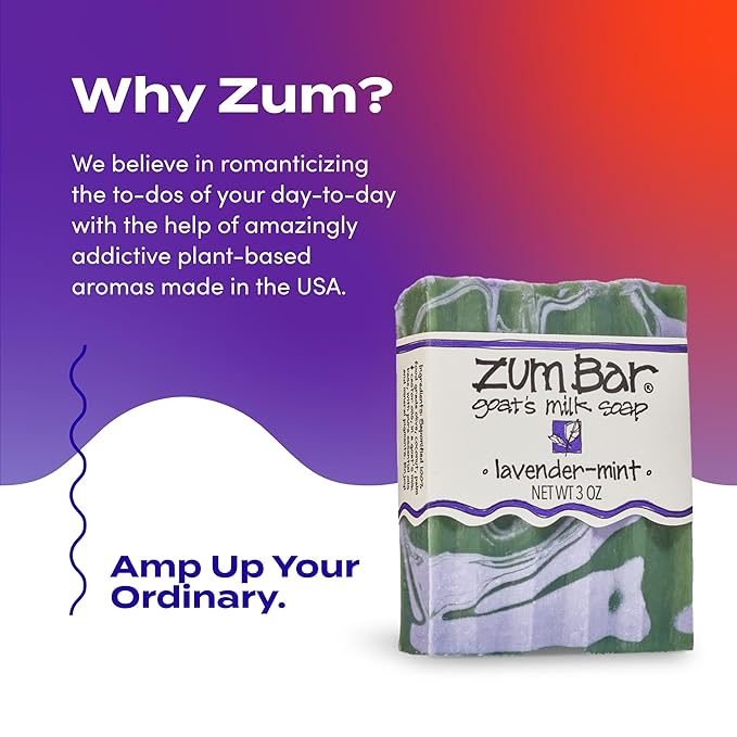 Zum Bar Goat's Milk Soap - Lavender-Mint - 3 oz (3 Pack)