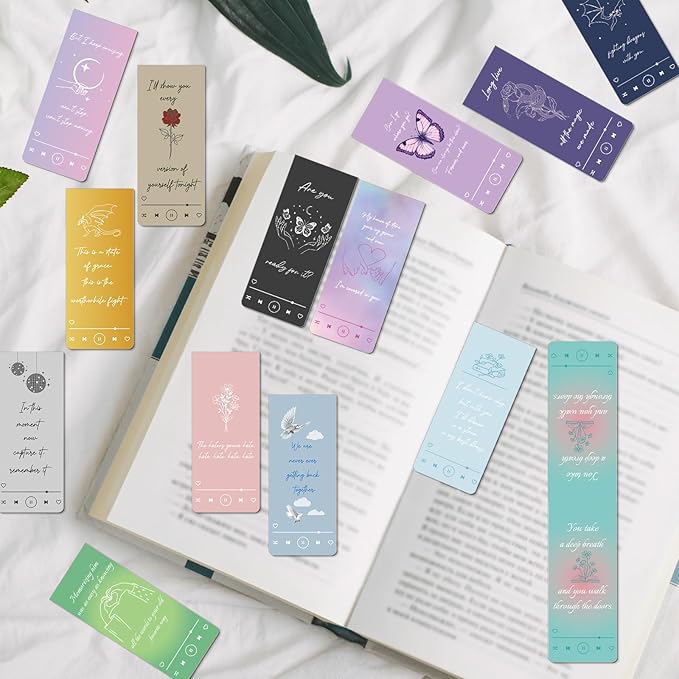 Music Inspired Magnetic Bookmark - 30PCS Music Motivational Magnetic Bookmarks for Women Singer Book Marks Page Magnets Marker Clip for Book Lovers Girls Students Teacher Reading Bookis