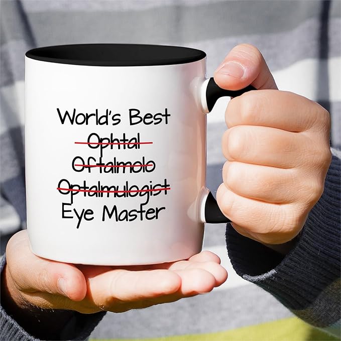 Retreez Funny Mug - World's Best Ophthalmologist Eye Doctor Master Ophthalmology 11 Oz Ceramic Coffee Mugs - Sarcasm Motivational Inspirational birthday gifts - White Mug with Black Handle and Inner