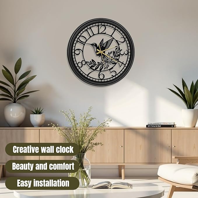 Big Wall Clock - Wall Clocks for Living Room Decor, Quiet and No Ticking Suitable for Wall Decor, Living Room Decoration, Kitchen Decoration