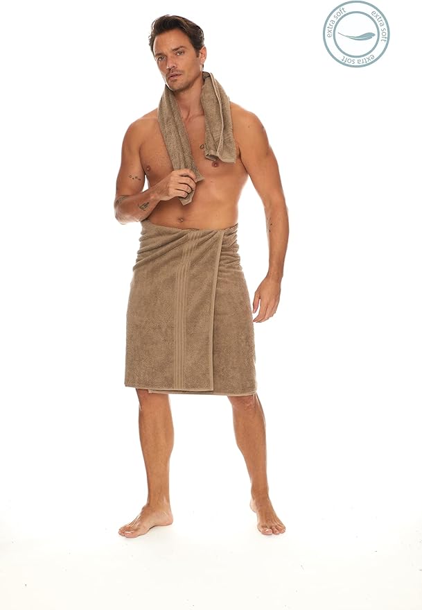 HOMELOVER 6 Piece Towel Set - 100% Organic Cotton 2 Bath Towels & 4 Hand Towels - 500 GSM, Hotel & Spa Quality, Soft, Quick Dry, Highly Absorbent Bathroom Essentials (Cone Brown)