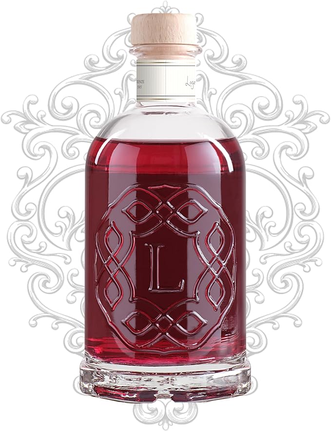 Logevy Firenze 1965 Elisir Di Melagrana – Pomegranate Elixir Luxury Home Fragrance Diffuser with Floral & Fruity Notes in Elegant Glass Bottle with 10 Natural Bamboo Reeds – 250ml