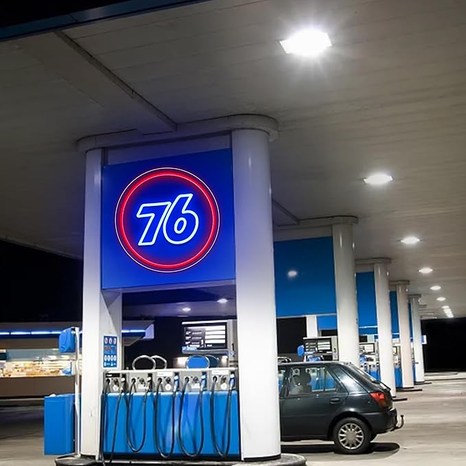 76 Gasoline Neon Sign for Gas Station Personalized Led Sign for Man Cve Neon Sign for Garage,Auto Repair Shop,Birthday Gift for Men,Size12.9 * 12.9inch(ZYLD084)