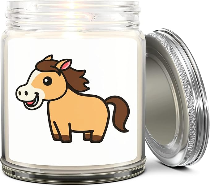 1OAK Lavender Scented Candles - Horse Candle - Horse Lover Gifts for Women Unique - Made in USA