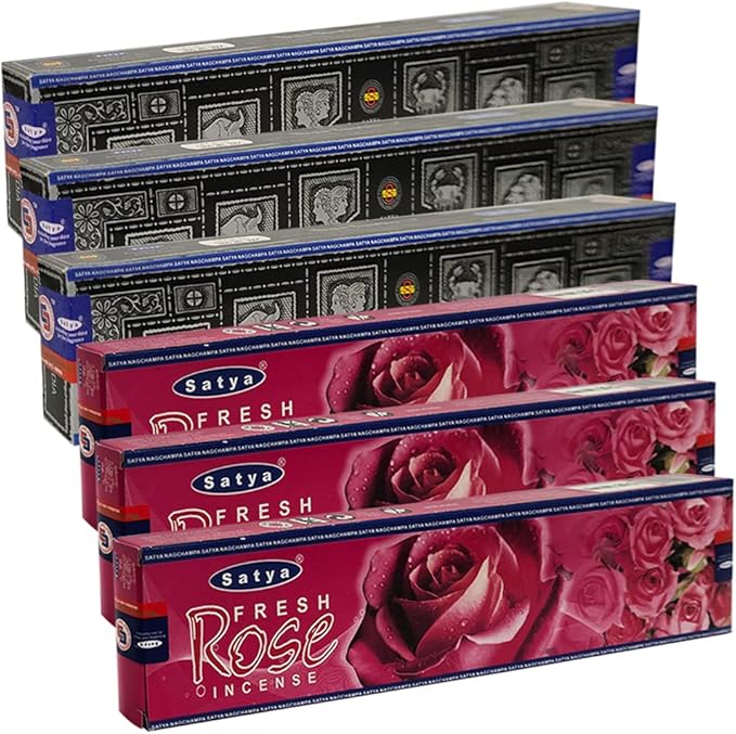 Super Hit Rose Incense Sticks & Holder Bundle Variety Pack from House of Nag Champa Incense Sticks and Trumiri