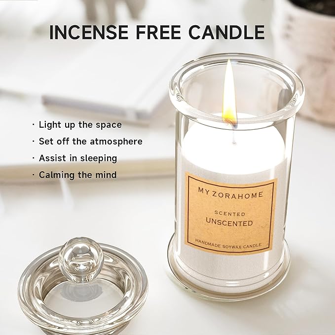 Bottle Shape Soy Wax Unscented Candle, Aromatherapy Candles for Home Scented or As a Birthday/Holiday Gift for Your Loved(3.5OZ/24Hours Burning)