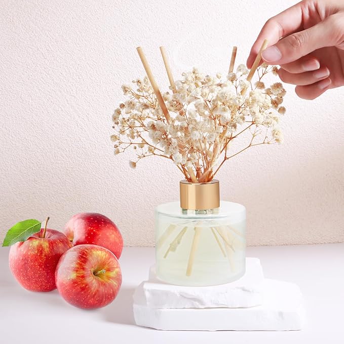 Scent Diffuser Set, Linen & Melon & Fruit Scent Diffuser 3 Packs * 5.28oz (150ml) with 24 Sticks Long Lasting Fragrance for Home, Bathroom, Room Decor