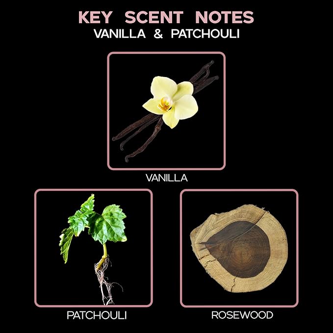 LOVSPA Vanilla & Patchouli Reed Diffuser Set - Essential Oil Scent Diffuser for Home - Non-Toxic Oil Reed Diffuser - Made in The USA