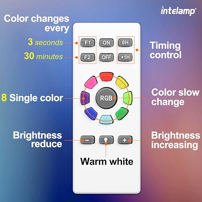 intelamp Solar Pathway Lights Outdoor, 6 Pack 9 Color Changing with Remote Control, Dusk to Dawn Solar Powered Waterproof LED Ground Lighting for House Outside Lawn Garden Yard Patio