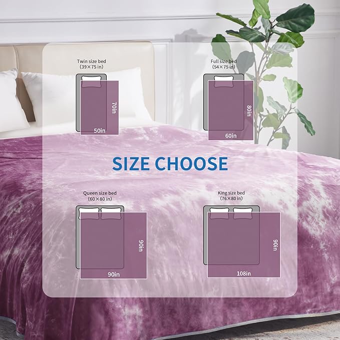 Guohaoi Cooling Blanket (90"x90"Queen Size) for Hot Sleepers and Night Sweats,Decortive Tie Dye,Arc-Chill Q-Max >0.5Cool Fiber,Ultra Cold Breathable,Comfortable,Keep Cool,Hypo-Allergenic,All-Season