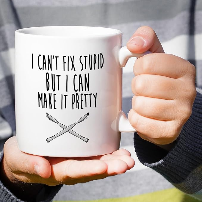 Retreez Funny Surgeon Mug - 11 Oz Ceramic Coffee or Tea Cup - Humorous Plastic Surgery Gift for Plastic Surgeons, Aesthetics and Cosmetic Doctors - Thank-You Gift