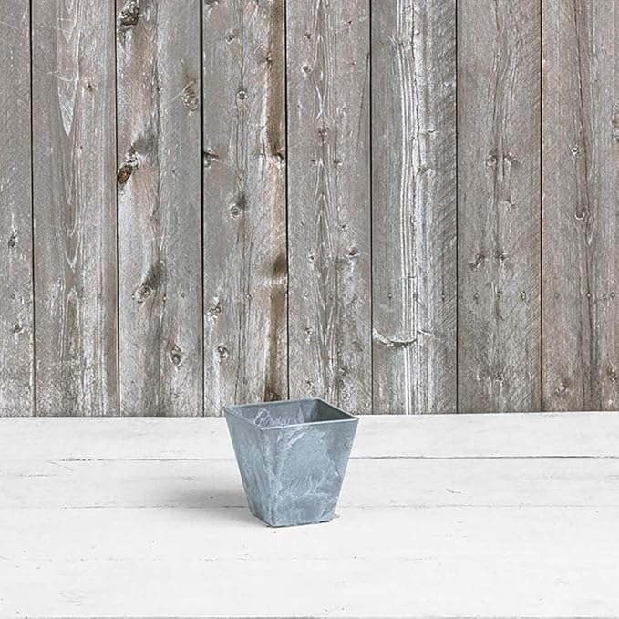 Novelty ArtStone 35060 Ella Square Planter, 6-Inch, Grey
