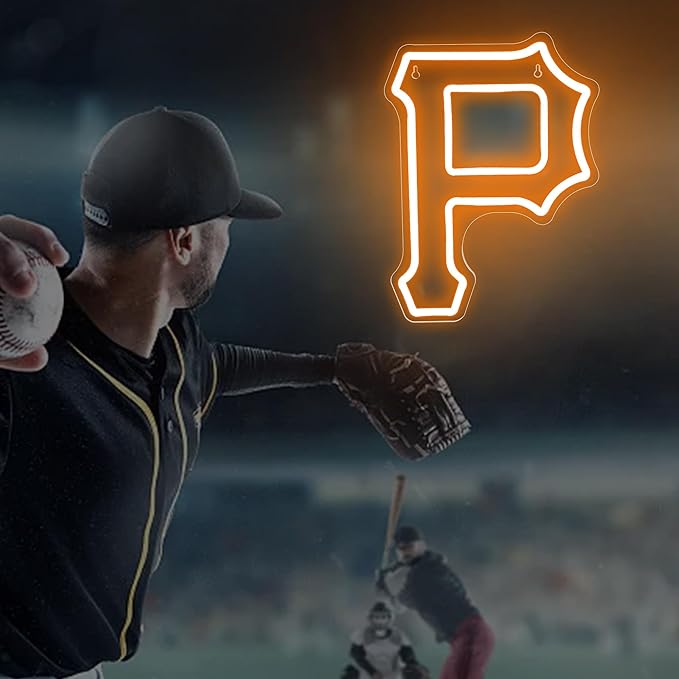 Baseball Neon Signs for Wall Decor Baseball LED Neon Light Up Sign Sports Decor for Boys Room Club Garage Bedroom Bar Pub Man Cave Signs for Men Teens Baseball Fans,Size 13.8 * 10.1 inches(FMXD143)