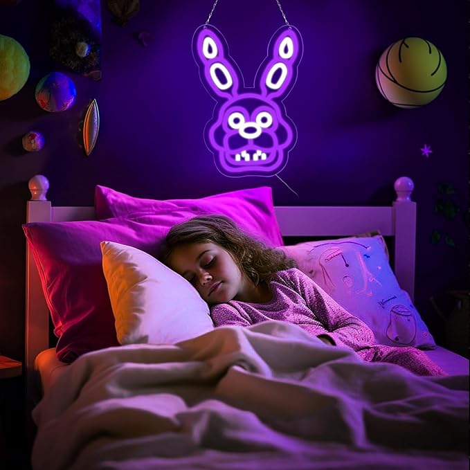 Anime Neon Sign,Bonnie Neon Signs for Wall Decor,LED Neon Lights for Bedroom,Birthday、Christmas Gifts for kids