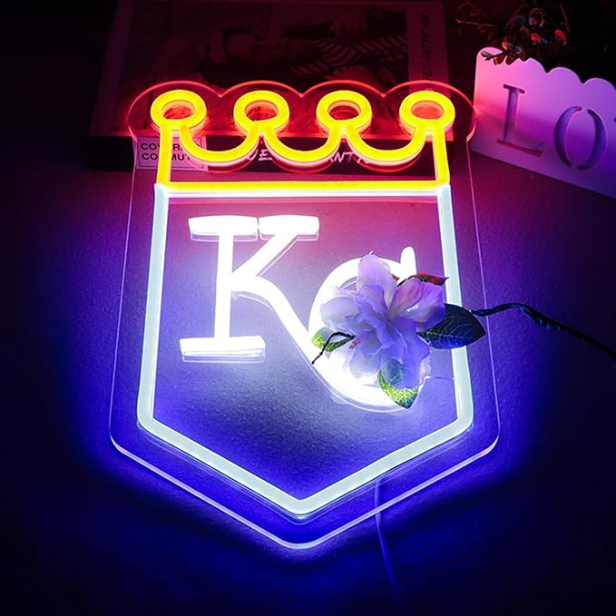 Balanar Baseball Team Logo Neon Sign for Wall Decor,Dimmable Baseball LED Lights Signs for Bar Man Cave Bedroom Home Bar Shop Pub Bistro Party Hotel Game Room Decor Gifts