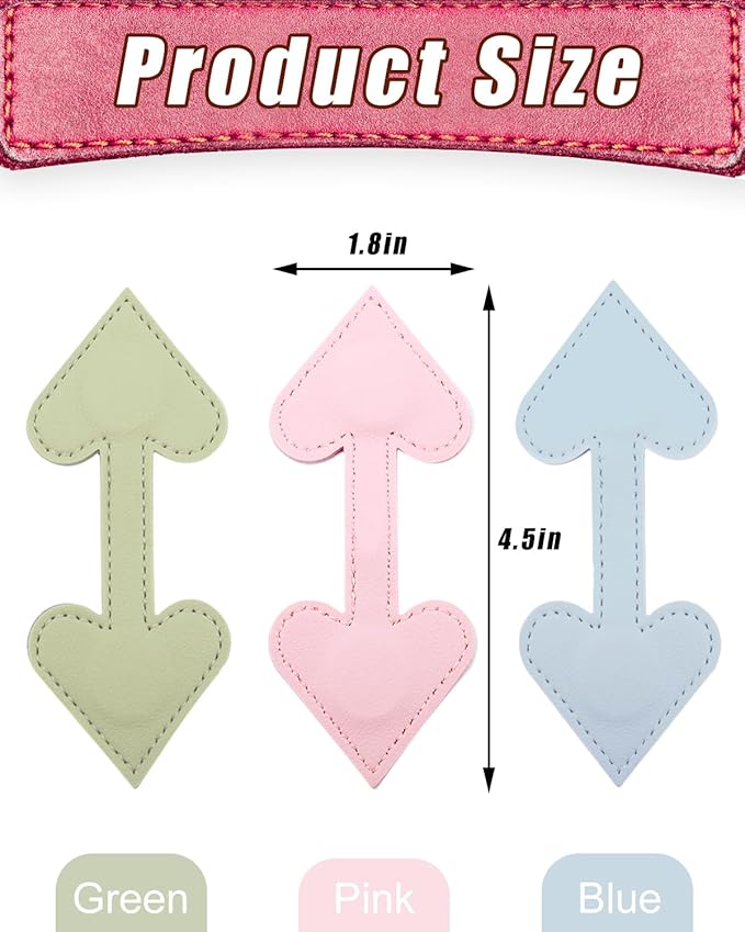 1Pcs Heart-Shaped Magnetic Leather Bookmark - Romantic Heart Bookmark, Faux Leather Book Mark with Double-Sided Magnets, Love Gifts for Women, Students, Reading Lovers Mothers Day Gift (Blue)