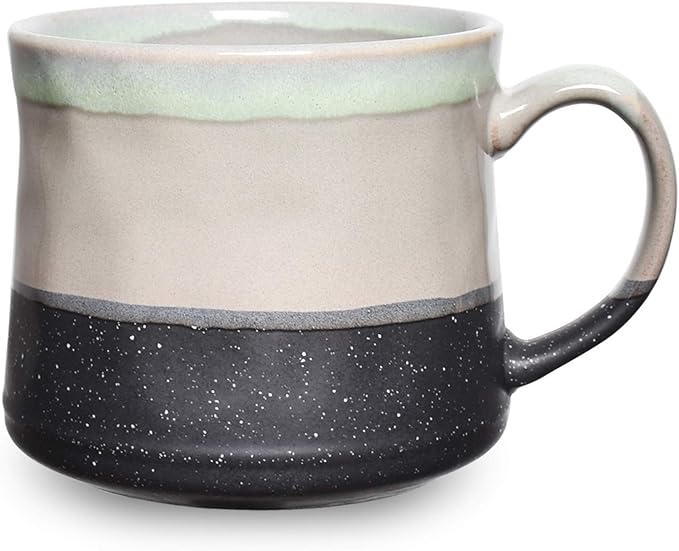 Bosmarlin Large Ceramic Coffee Mug, Big Tea Cup, 7 Colors to Choose, 21 Oz, Dishwasher and Microwave Safe, 1 PCS… (Grey)