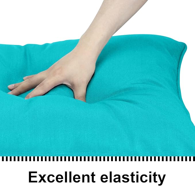 Deep Seat Cushions, Outdoor Cushions, Patio Furniture Cushions, Deep Seat & Back Cushion Patio Cushions with Rmoveable Cover for Backyard Couch Sofa Fade Resistant (19x19x3 in, Solid Peacock Green)