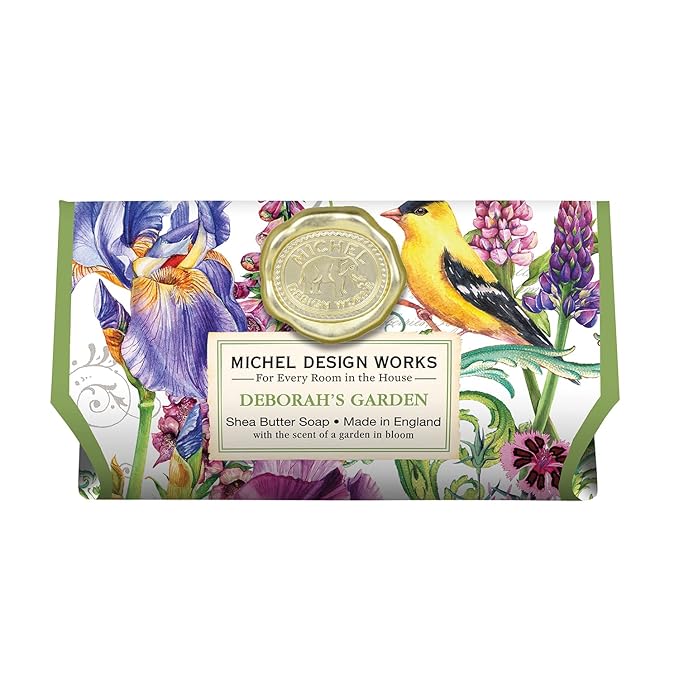 Michel Design Works Large Bath Soap Bar, Deborah's Garden