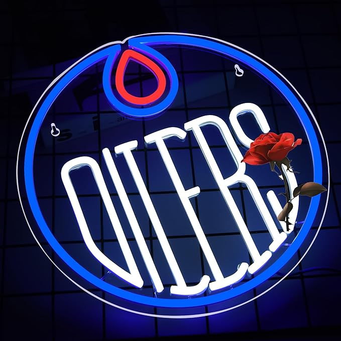 Ice Hockey Neon Sign Wall Decor Sports Neon Sign for Man Cave Hockey Player LED Light for Garage Decor Dormitory Bar Club Shop Wall Great Birthday Gift for Sports Fans(ZKXD161)