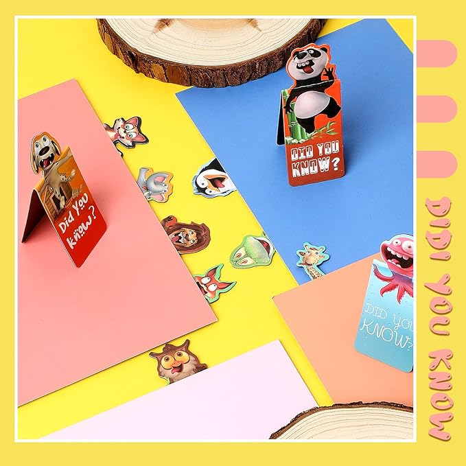 Sepamoon 48 Pcs Magnetic Bookmarks Book Marks Cute Magnet Page Markers Page Clips Funny Animal Bookmarks for Students Teacher Reading Party Favor (Animal Style)