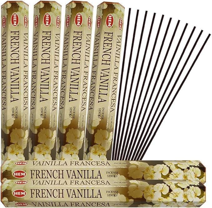 French Vanilla Incense Sticks and Incense Stick Holder Bundle Insence Insense Hem Incense Sticks