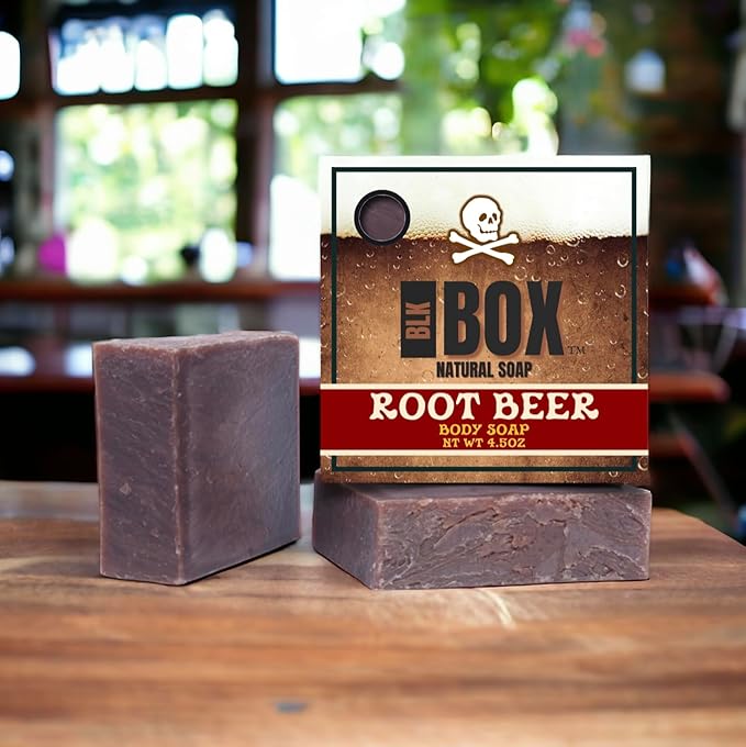 USA MADE Men's Natural Bar Soap 4.5-5oz Moisturizing Body Wash Bath & Shower Made from Natural Oils - Handmade Cold Process No Harsh Chemicals (ROOT BEER)