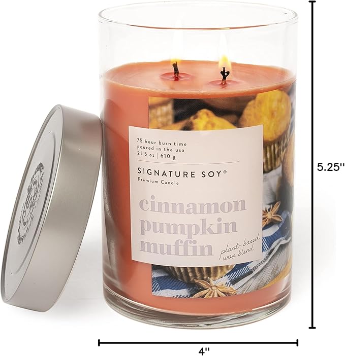 Lidded Cinnamon Pumpkin Muffin Scented Candle