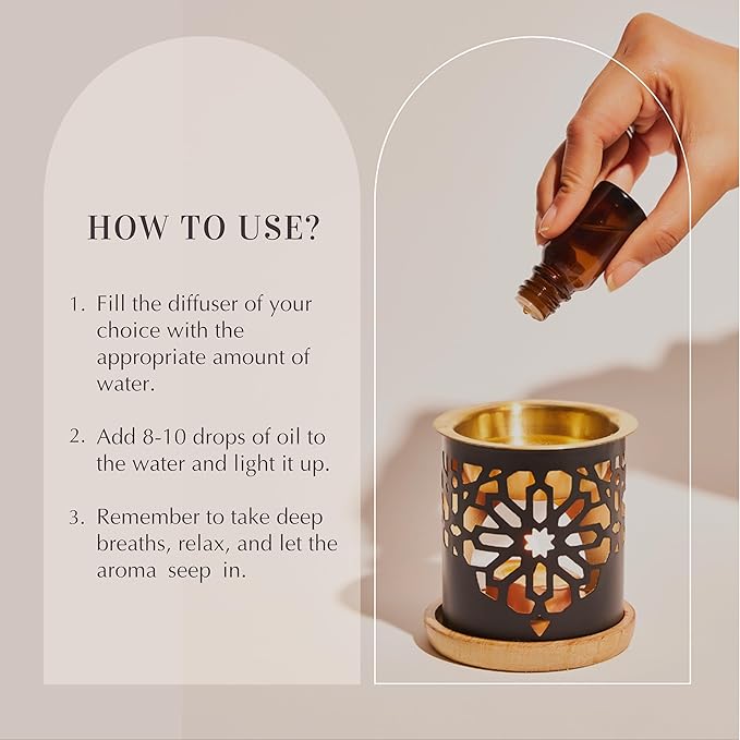 Oud Diffuser Oil, Oud Al Ibtisam by Dukhni | 3 x 10ml Arabic Oil for Diffuser & humidifier | 100% Pure Halal, Oudh Essential Oil Blend | Relax with Home Aromatherapy, for Relaxation and Massage