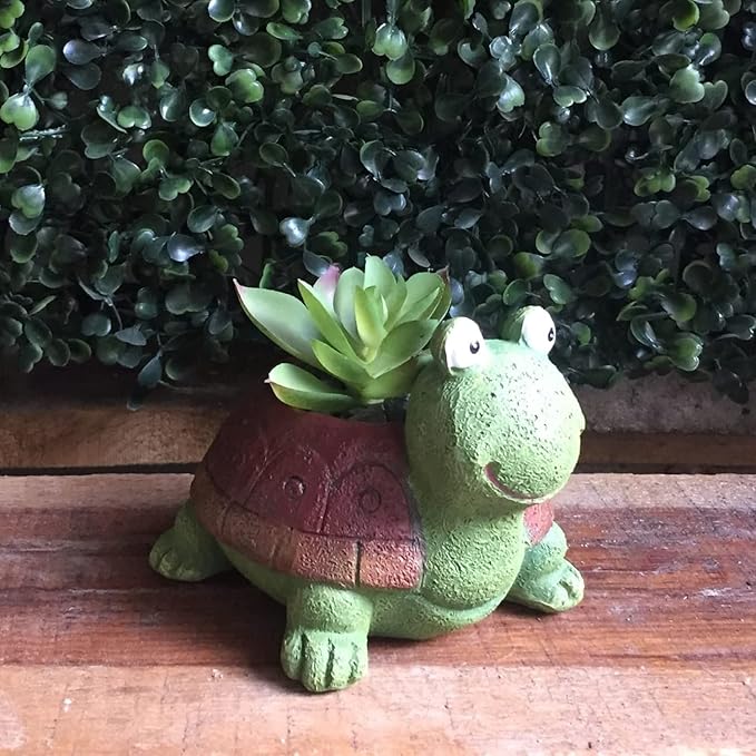 awcnilacav Tortoise Plant Pot Silicone Mold for Succulent Resin Animal Plant Flower Pot Mould Turtle Garden Figurines Outdoor Decor succulent planter mold silicone